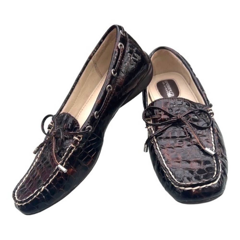 Sperry Top Sider Patent leather Croc Dress Shoes. Boat Slip On